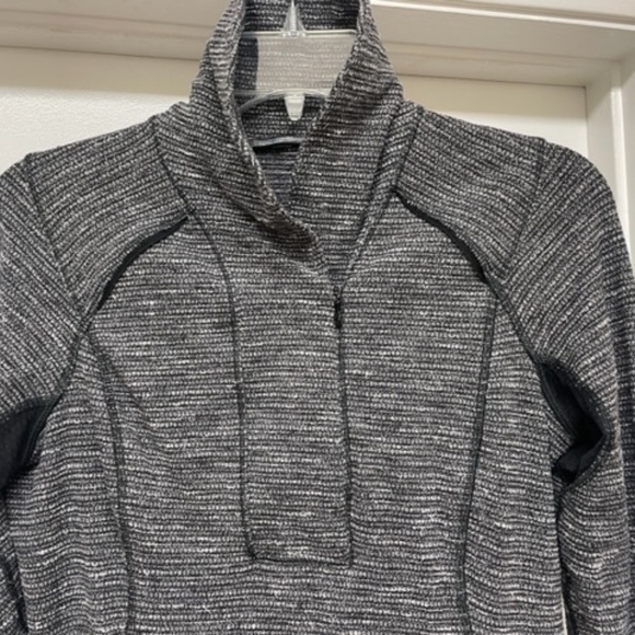 Lululemon Think Fast Pullover Zip Coco Pique Black Cuffins - Picture 4 of 11